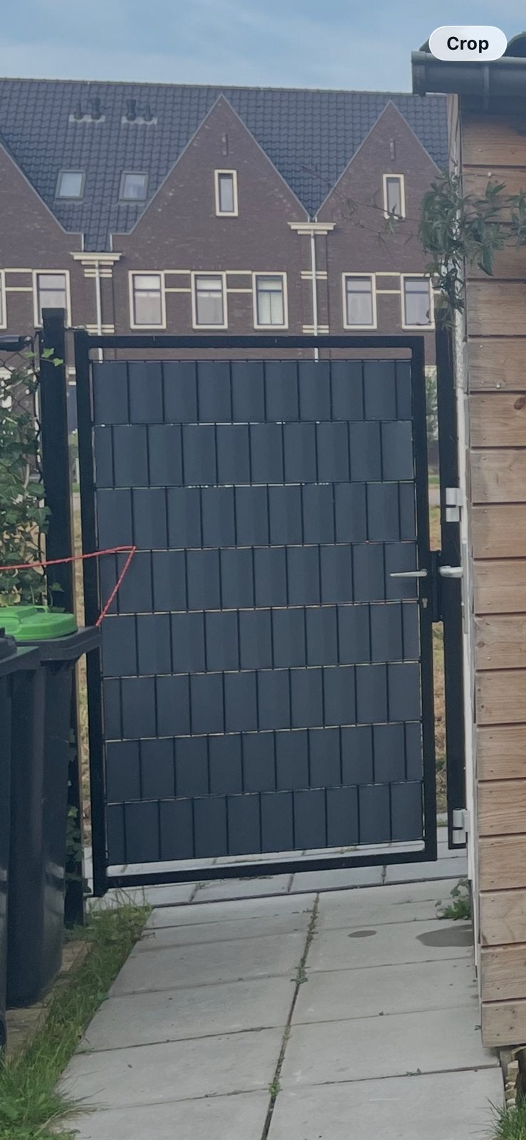 PVC lint / lamel 190mm antraciet voor draadpaneel hekwerk, Ophalen of Verzenden, Gebruikt, Kunststof, Gaashekwerk