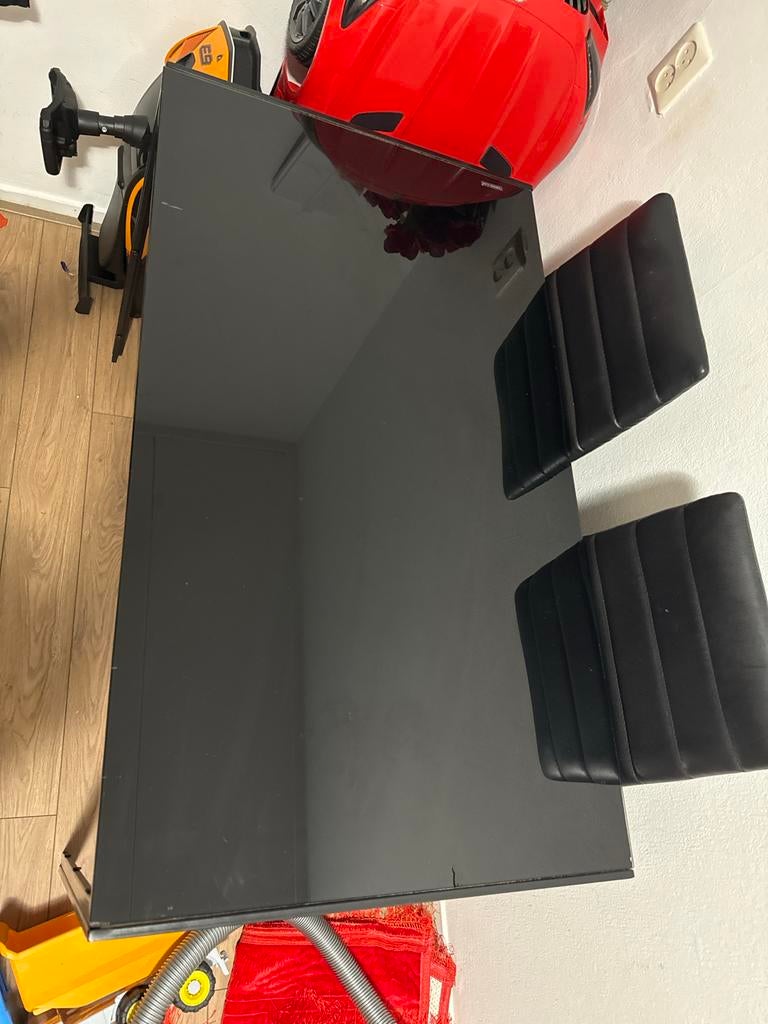 Eettafel met 4 stoelen, Ophalen, Gebruikt, 100 tot 150 cm, 50 tot 100 cm