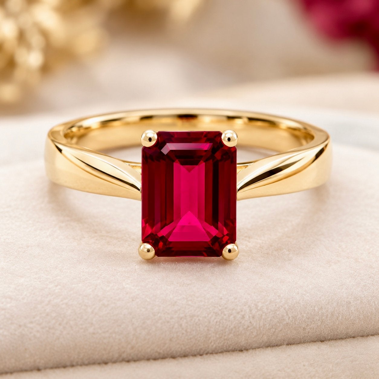 Exclusive Red Gold Ruby (Robijn) Ring 6/7/8/9, 20 of groter, Nieuw, Ophalen of Verzenden, Dame