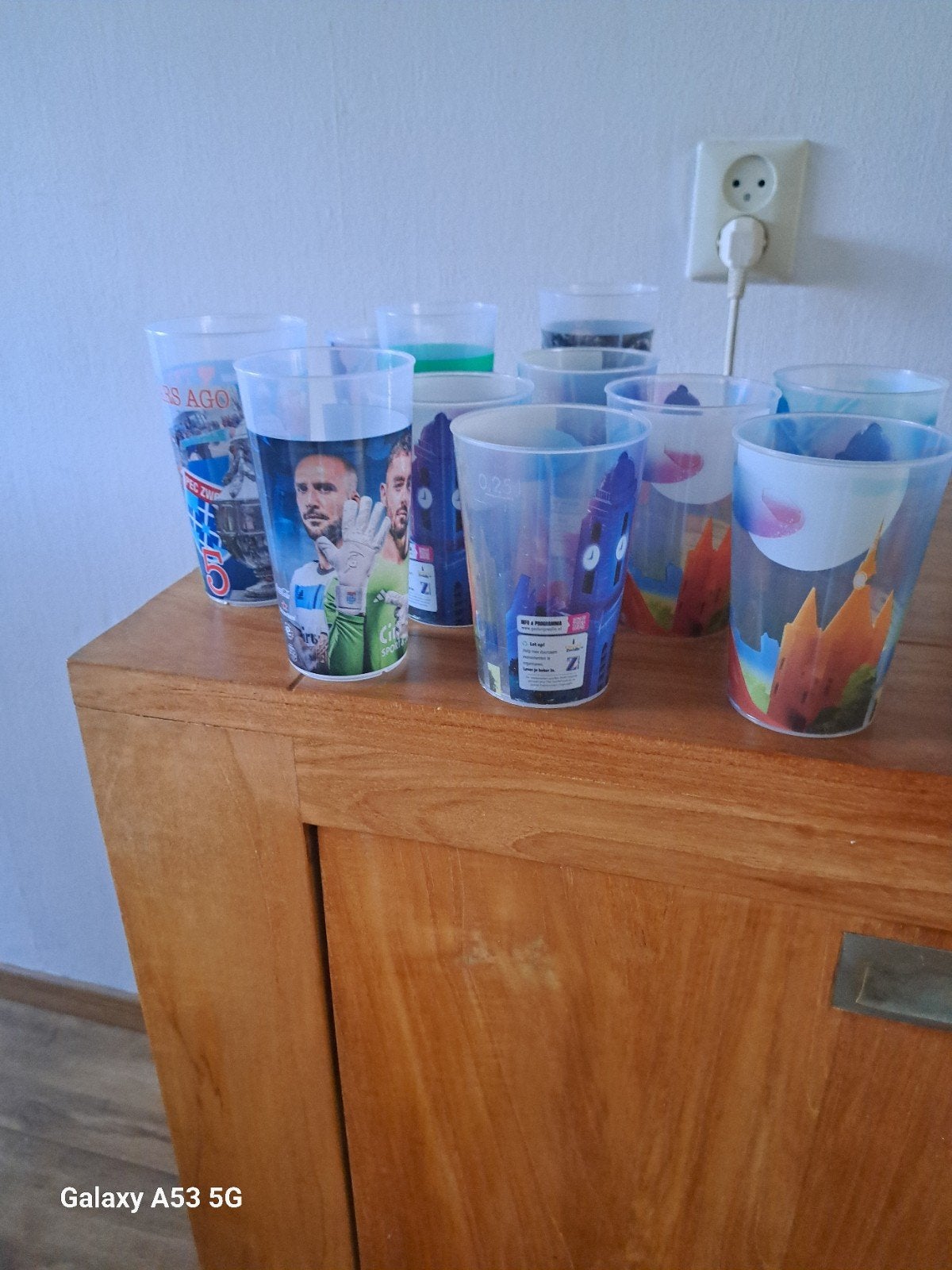PEC drinkbekers - Set van 17 met stadsgezichten van Zwolle, Ophalen of Verzenden, Gebruikt, Ajax, Overige typen