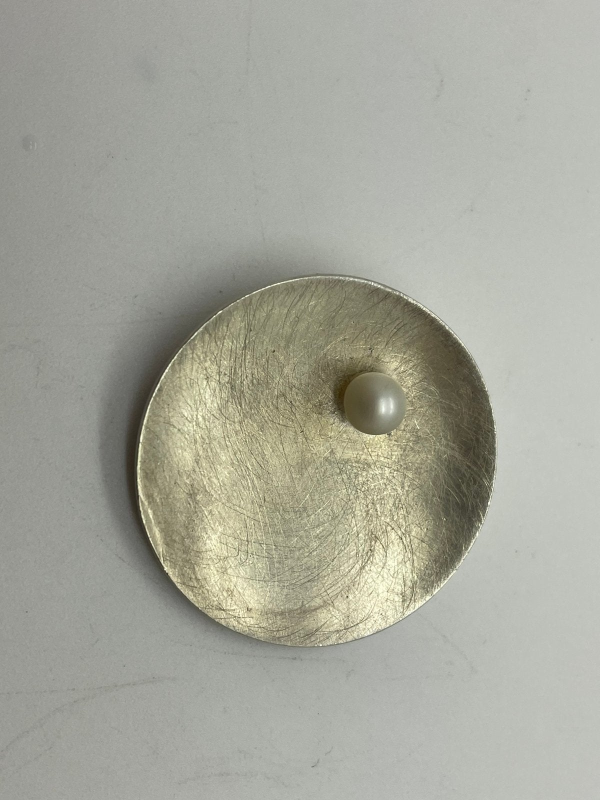 E266 Prachtige zilveren hanger modernist parel, Sieraden, Tassen en Uiterlijk, Kettinghangers, Overige voorstellingen, Ophalen of Verzenden