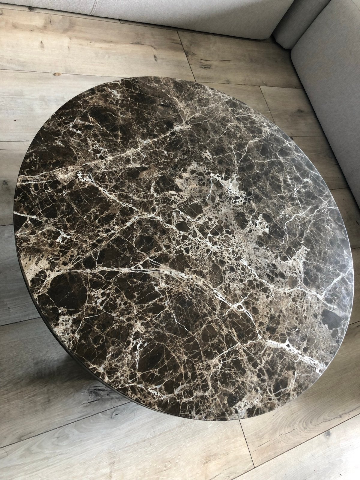 Richmond marmeren tafel, Ophalen, Gebruikt, Rond, 50 tot 100 cm