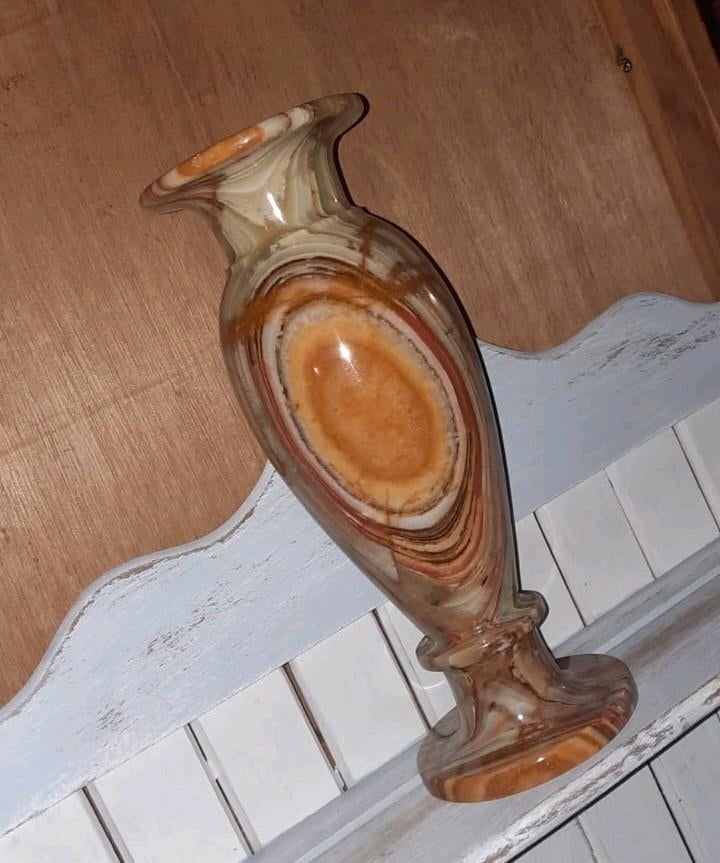 Vintage marmeren onyx vaas., Ophalen of Verzenden