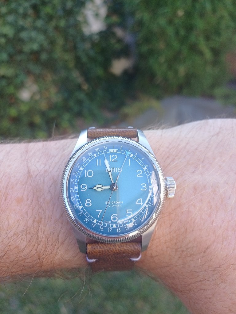 Oris Big Crown Pointer Date Cervo Volante, Staal, Polshorloge, Ophalen, Overige merken
