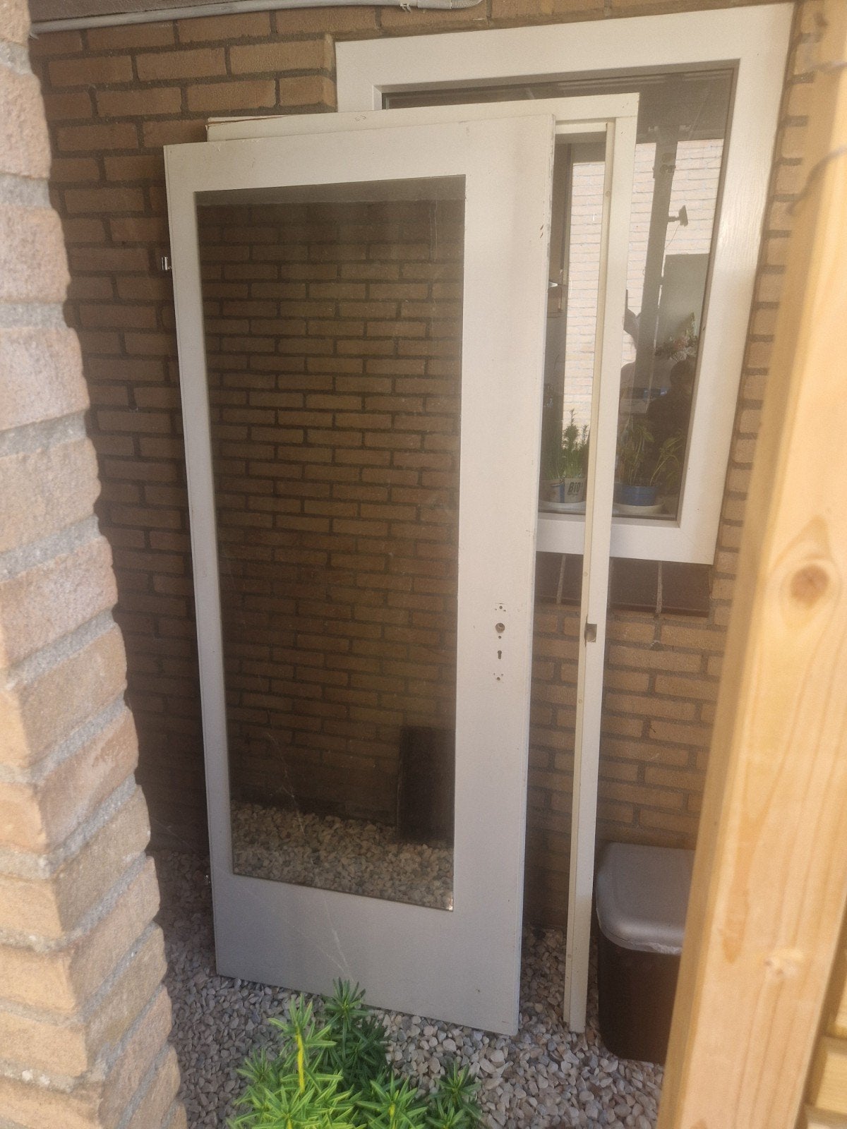 Binnendeur met spiegel incl kozijn, Ophalen, Gebruikt, Minder dan 80 cm, Binnendeur