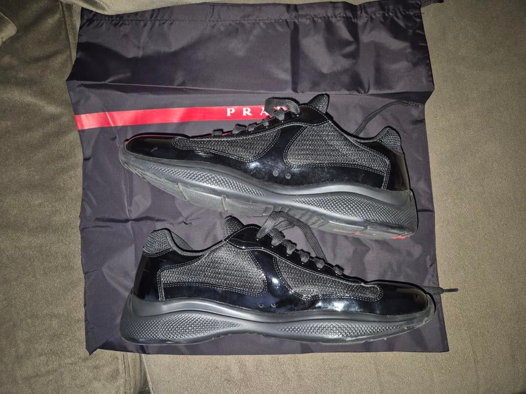 Prada American Cup Sneakers Maat 9 Zwart, Zwart, Ophalen of Verzenden, Sneakers of Gympen, Prada