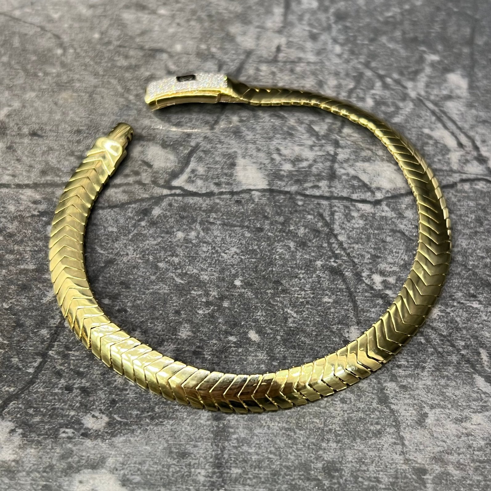 18k gouden armband prachtig schakel monaco, Ophalen of Verzenden, Nieuw, Goud