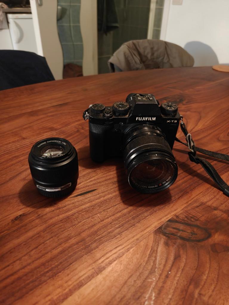 Fuji xt-3 18-55 en 35 f2, Gebruikt, Compact, 26 Megapixel, Ophalen of Verzenden