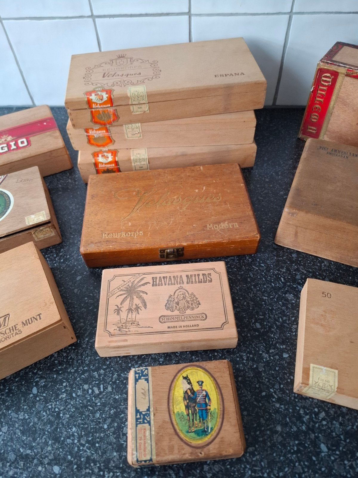 Sigaren kistjes blikjes doosjes, Ophalen of Verzenden, Gebruikt, Tabaksdoos of Verpakking