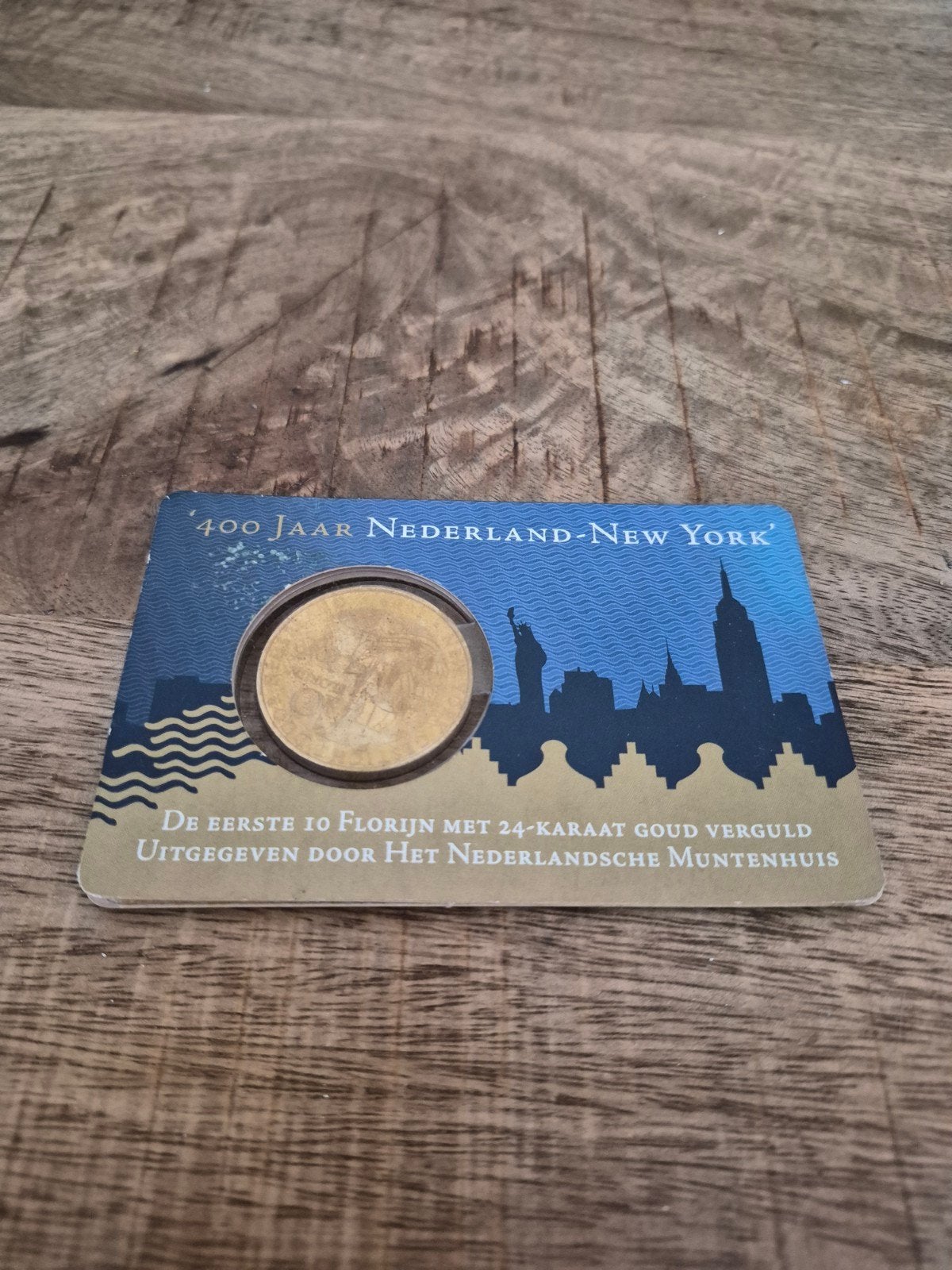 Vergulde 10 Florijn Munt - 400 Jaar Nederland-New York, Postzegels en Munten, Munten | Nederland, Koningin Beatrix, Losse munt
