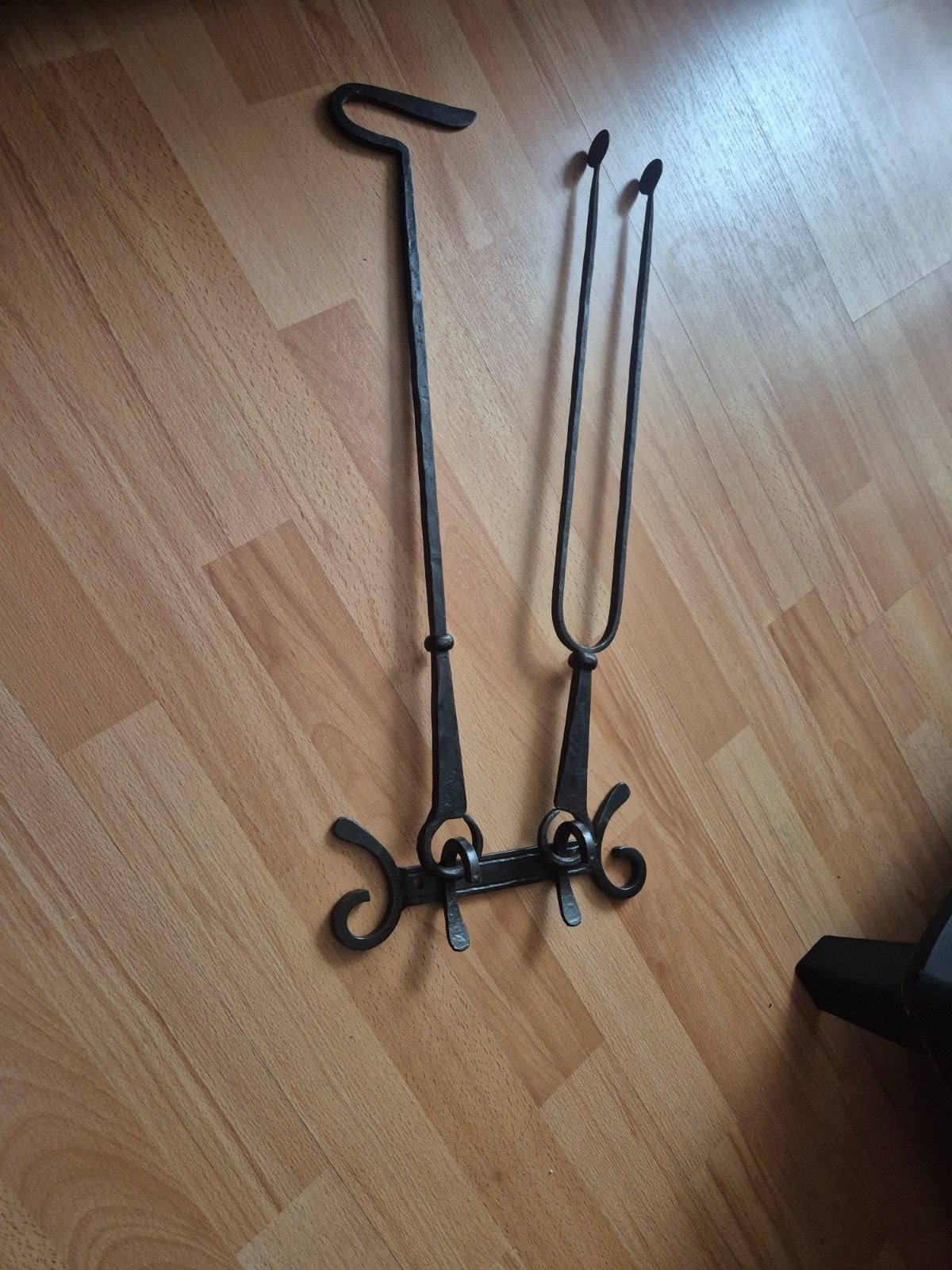Openhaard gereedschap met standaard, Ophalen of Verzenden, Klassiek, Metaal, Gebruikt
