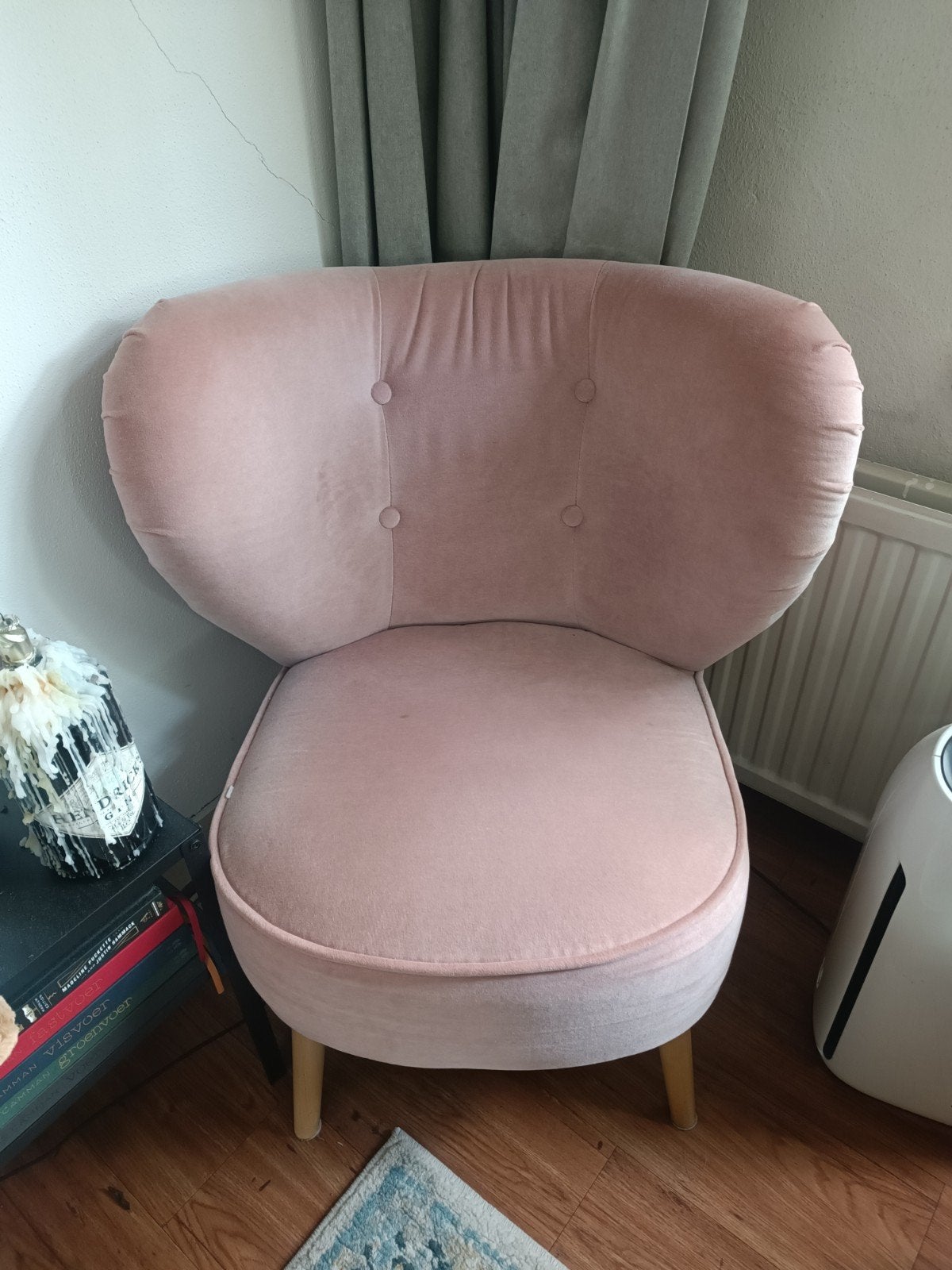 IKEA Gibbon Roze Fauteuil - Comfortabele en Stijlvolle Stoel, Ophalen, Gebruikt, Minder dan 75 cm, Modern, Scandinavisch, Romantisch