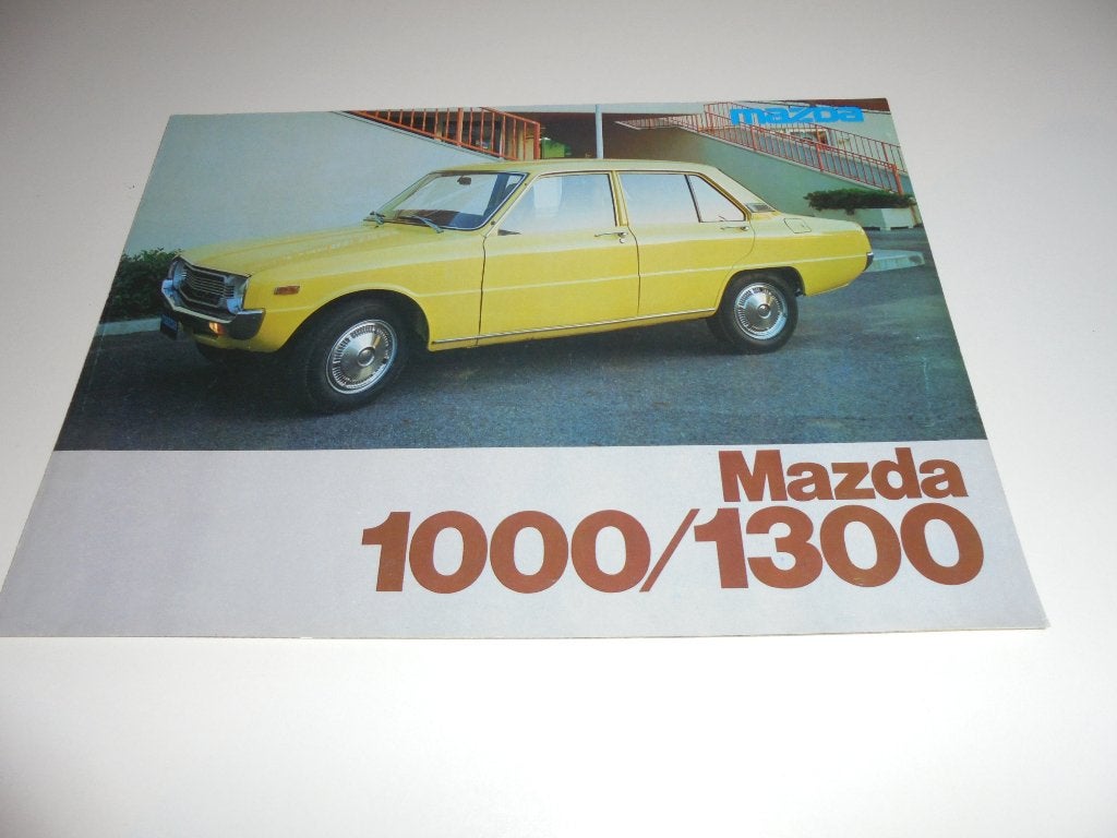 brochure Mazda 1000/1300 modellen 1976, Ophalen of Verzenden, Zo goed als nieuw, Mazda