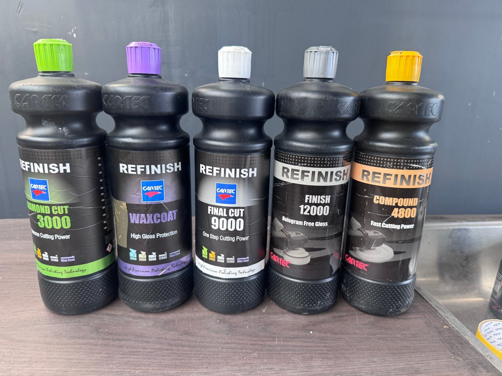 Cartec Refinish Polijstmiddelen Set - Diverse Soorten, Ophalen