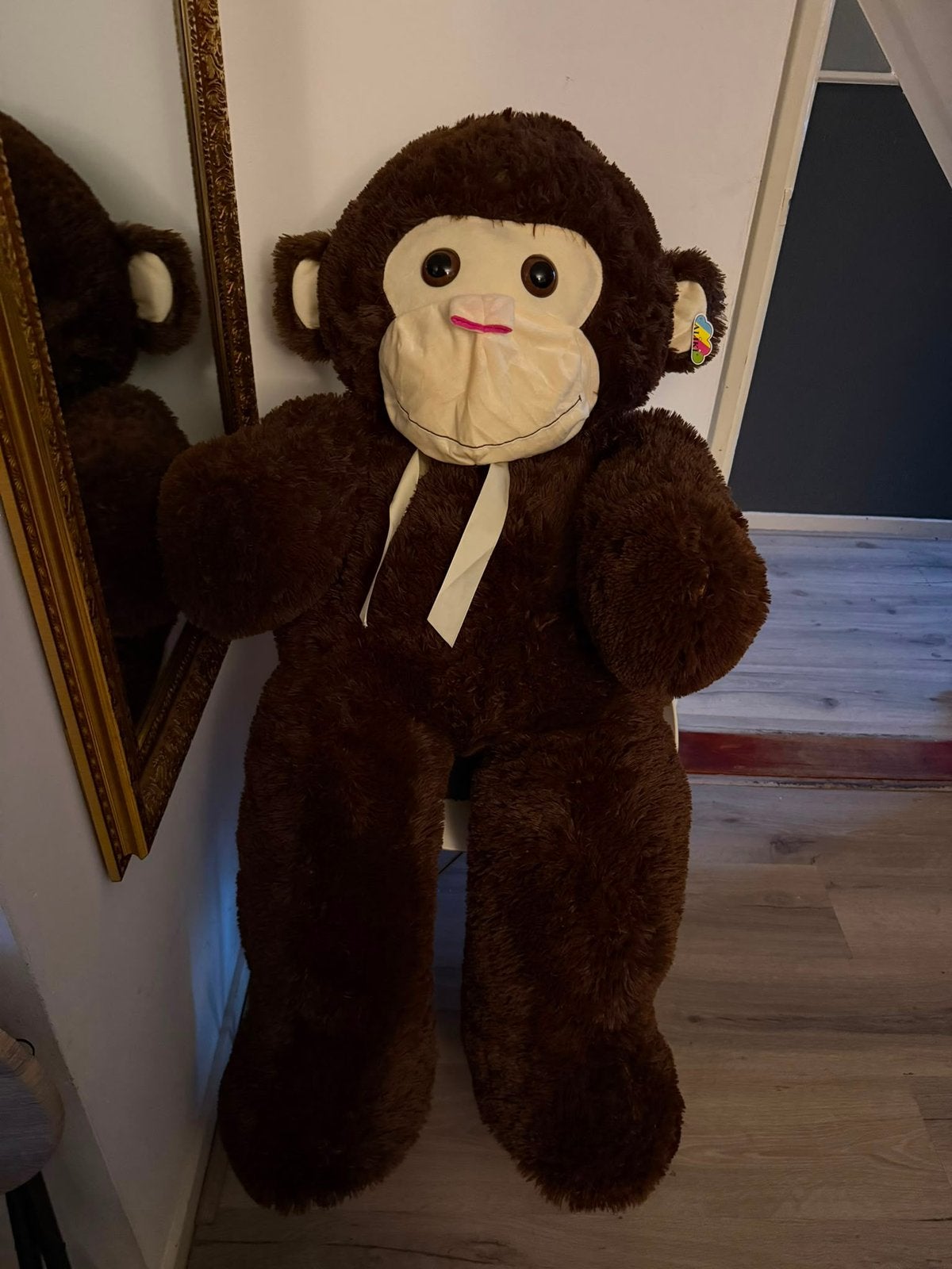 Mega knuffel aap, Kinderen en Baby's, Speelgoed | Knuffels en Pluche, Ophalen, Zo goed als nieuw, Overige typen