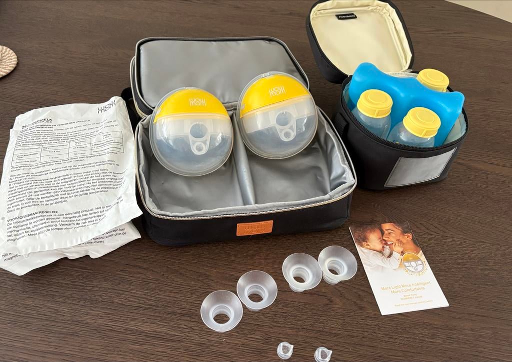 Wowmom handsfree borstkolf met accessoires, Ophalen of Verzenden, Gebruikt, Borstkolf