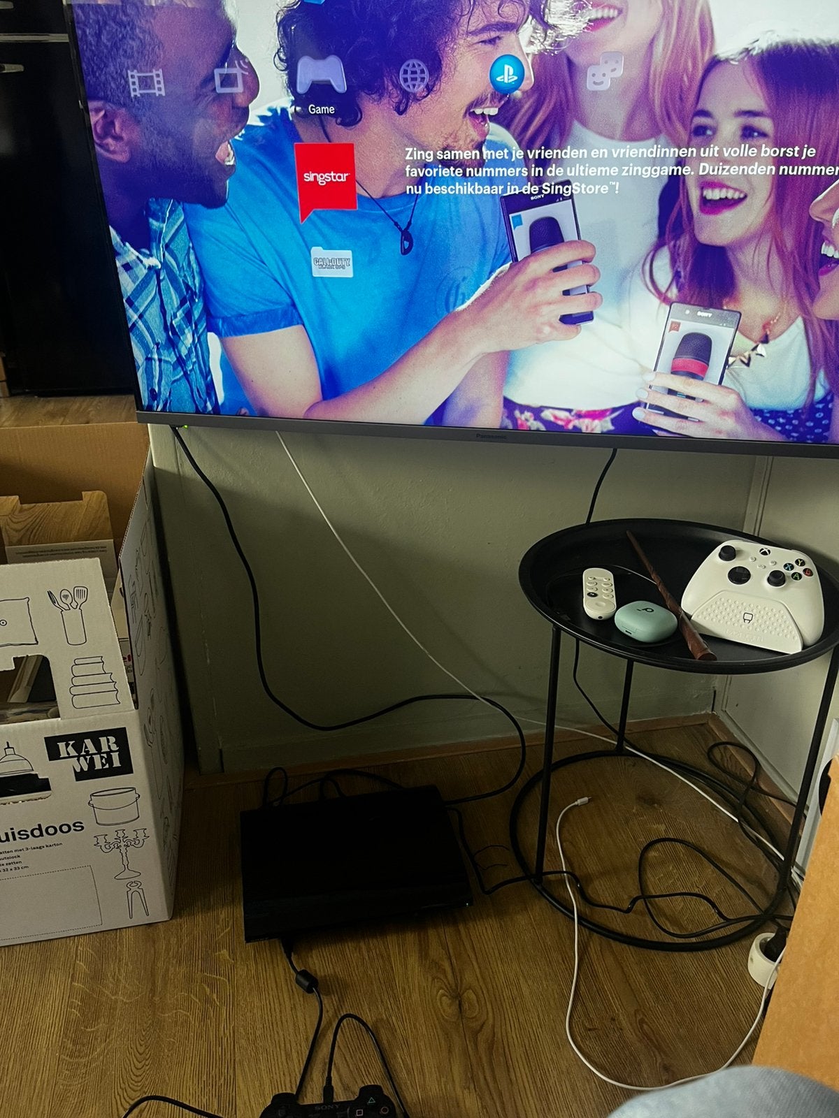 PS3 Super Slim 500GB + 2 controllers + 4 games + doos, Ophalen, Met 2 controllers, Zo goed als nieuw, 500 GB