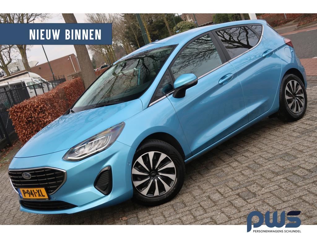 Ford Fiesta 1.0 EcoBoost Hybrid Titanium X B&O / Navi / Carp, Stof, Gebruikt, Blauw, 49 €/maand