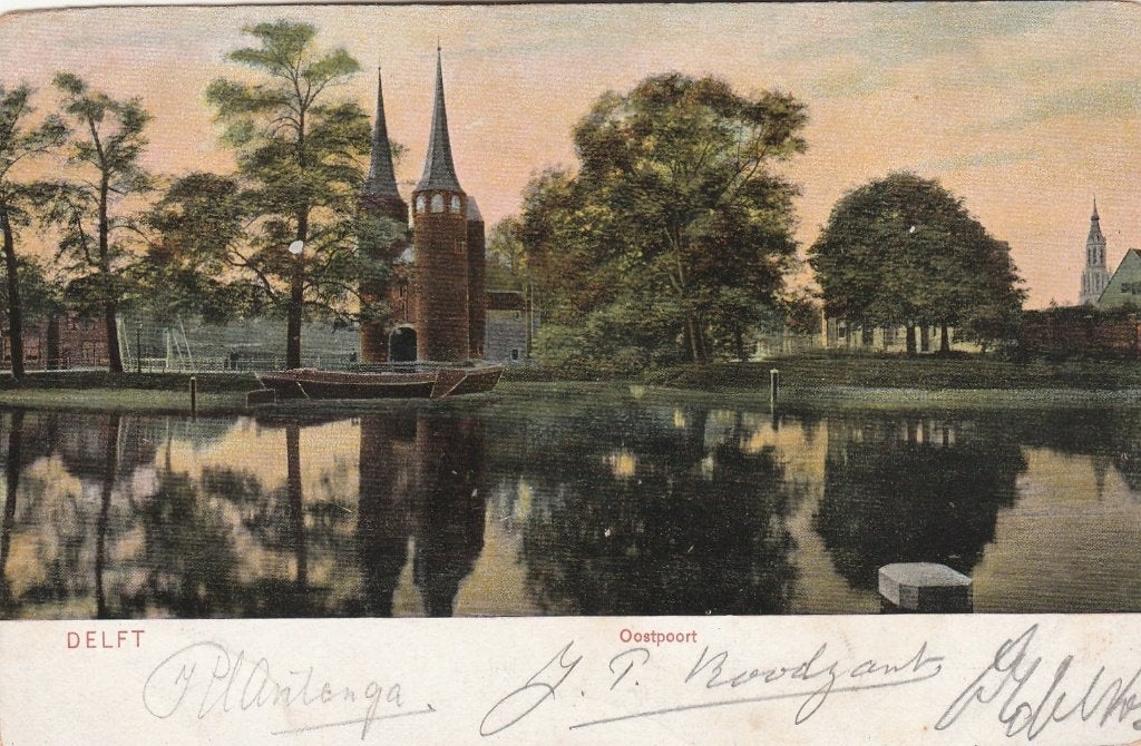 delft- oostpoort 1908, Ophalen of Verzenden, Voor 1920, Zuid-Holland