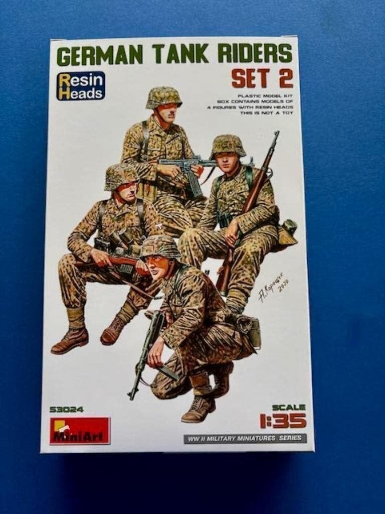MiniArt	53024	German Tank Riders Set 2 (Resin heads)	1/35, Ophalen of Verzenden, Nieuw, Groter dan 1:35