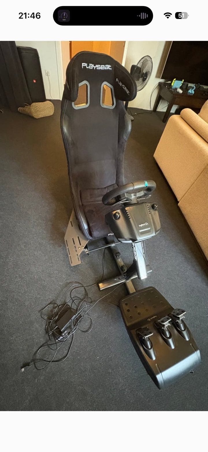 Playseat met Logitech G29 stuur en pedalen, Ophalen, Zo goed als nieuw, Playseat of Racestoel, PlayStation 1