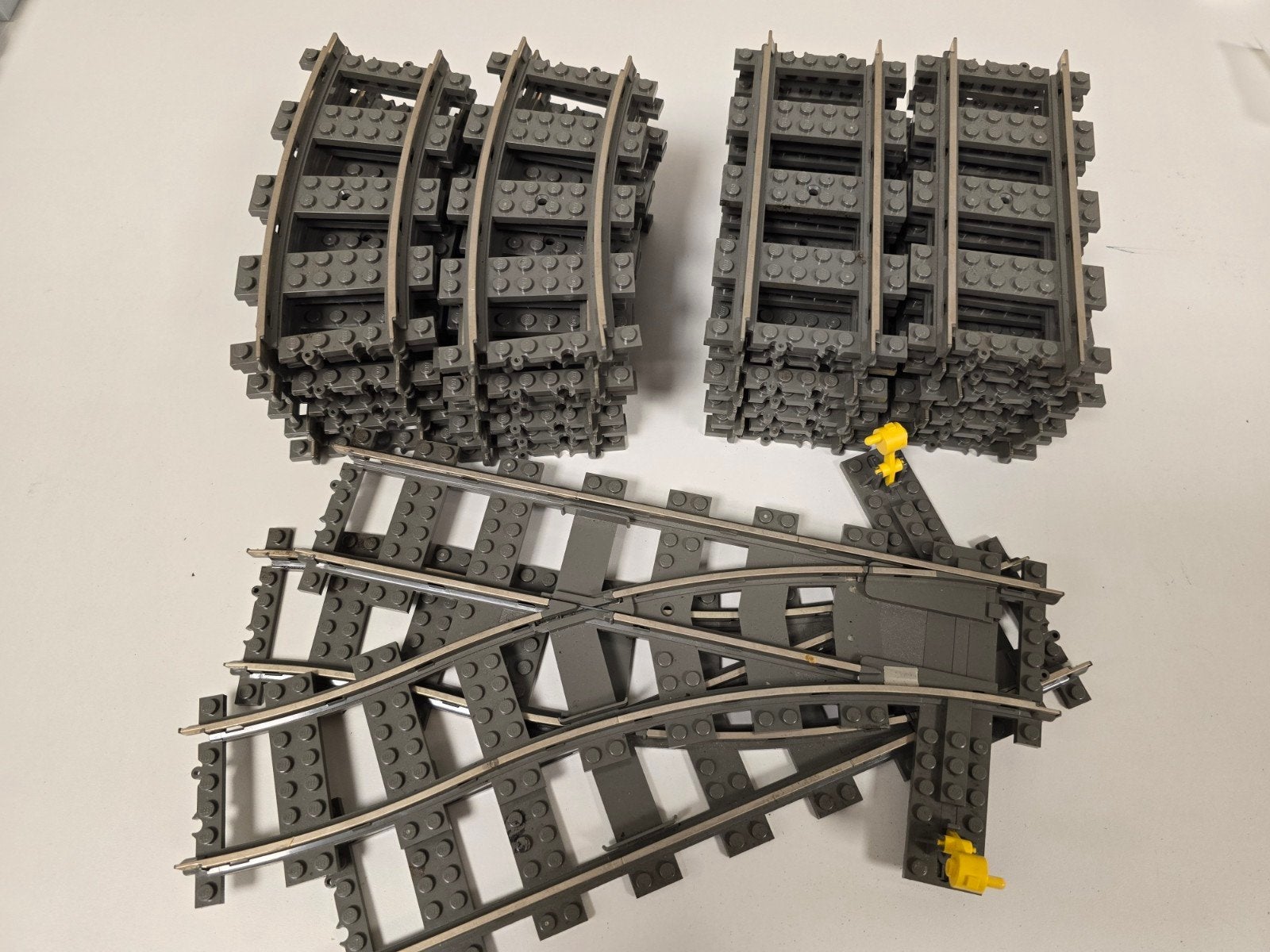 Lego 9v rail 16recht 16krom 2wissel, Ophalen of Verzenden, Gebruikt, Gelijkstroom, Overige merken