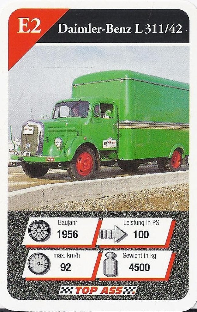 Kw2909 autokaartje daimler benz l 311/42 -, Ophalen of Verzenden, Zo goed als nieuw, Auto's