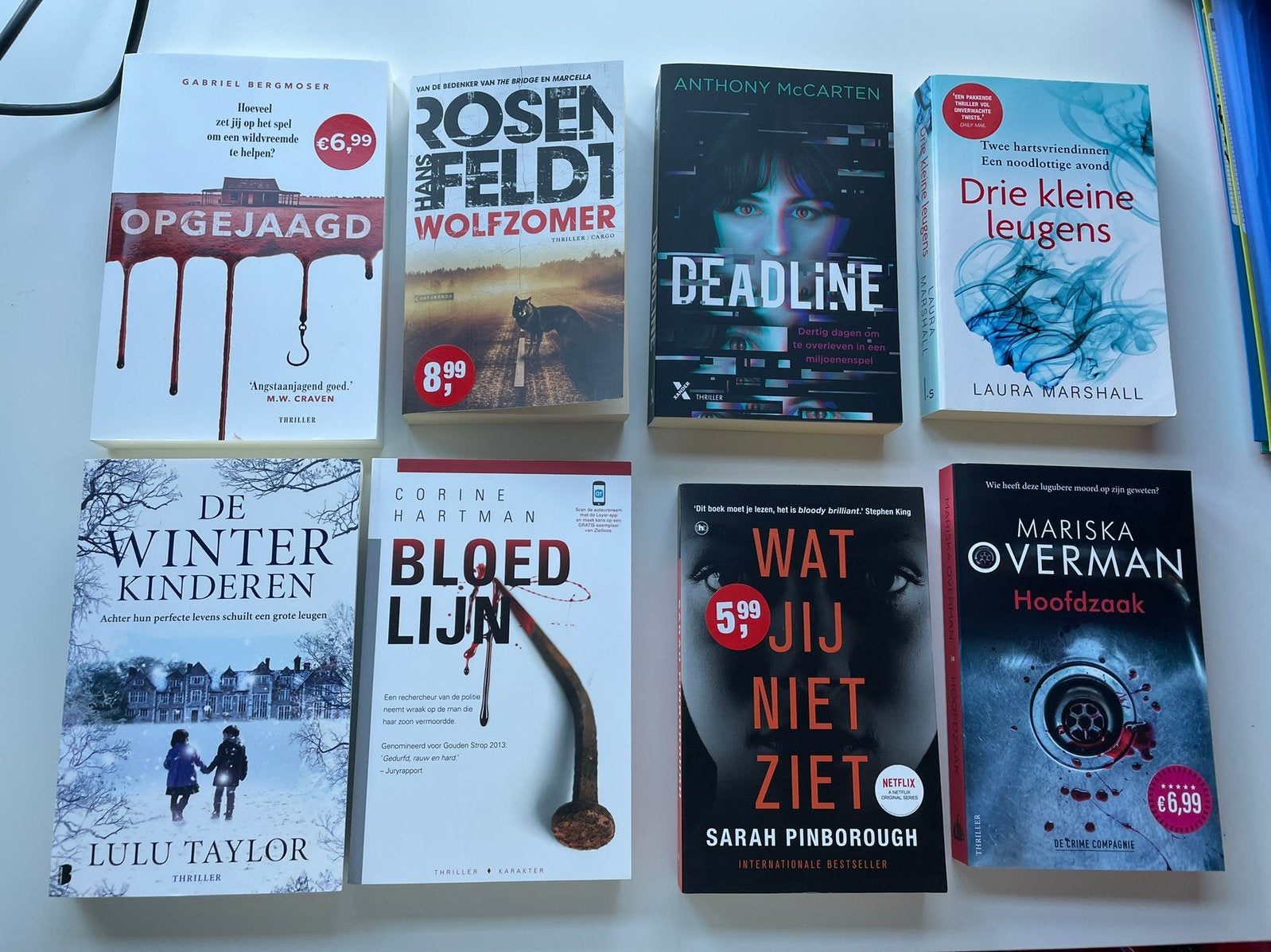 Diverse thrillers/detectives, Boeken, Ophalen, Zo goed als nieuw