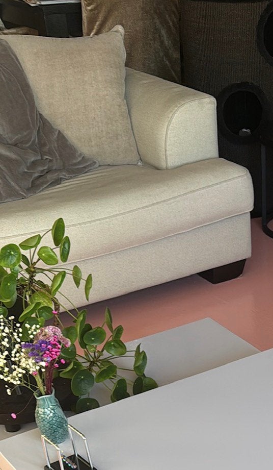 Loveseat beige ( binnenkort meer foto’s beschikbaar ), Ophalen, 75 tot 100 cm, 100 tot 125 cm, Stof