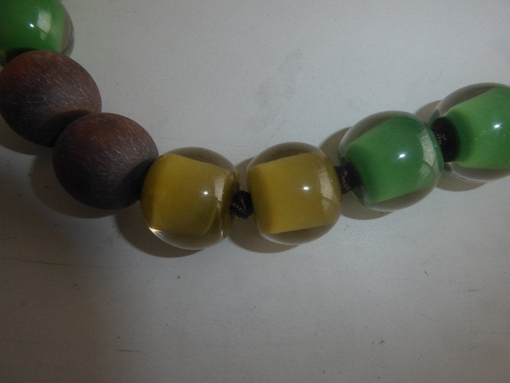 zsiska ketting groen teint, Ophalen of Verzenden, Zo goed als nieuw, Groen, Kunststof