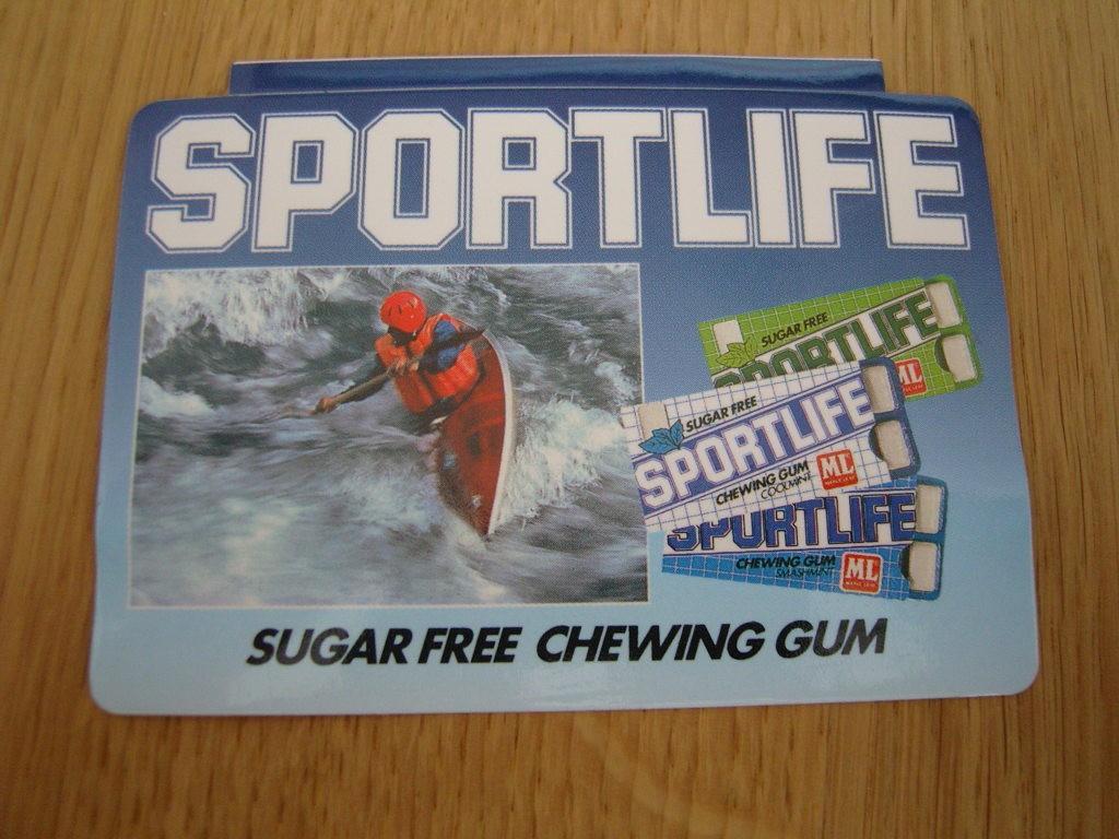 sticker SPORTLIFE sugar free chewing gum - kano wild water, Ophalen, Zo goed als nieuw