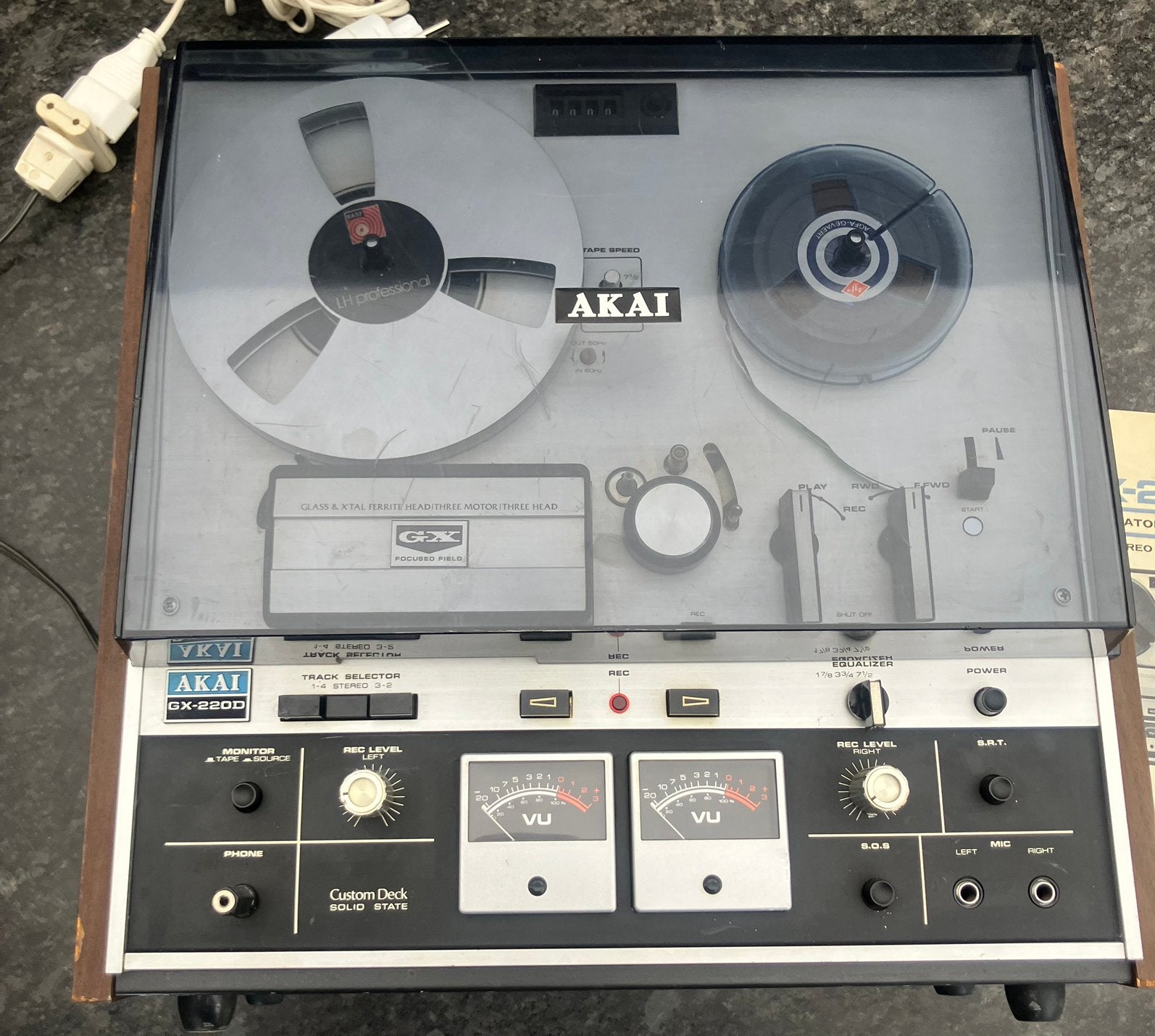 Akai GX-220D bandrecorder met accessoires, Ophalen, Bandrecorder, Met banden