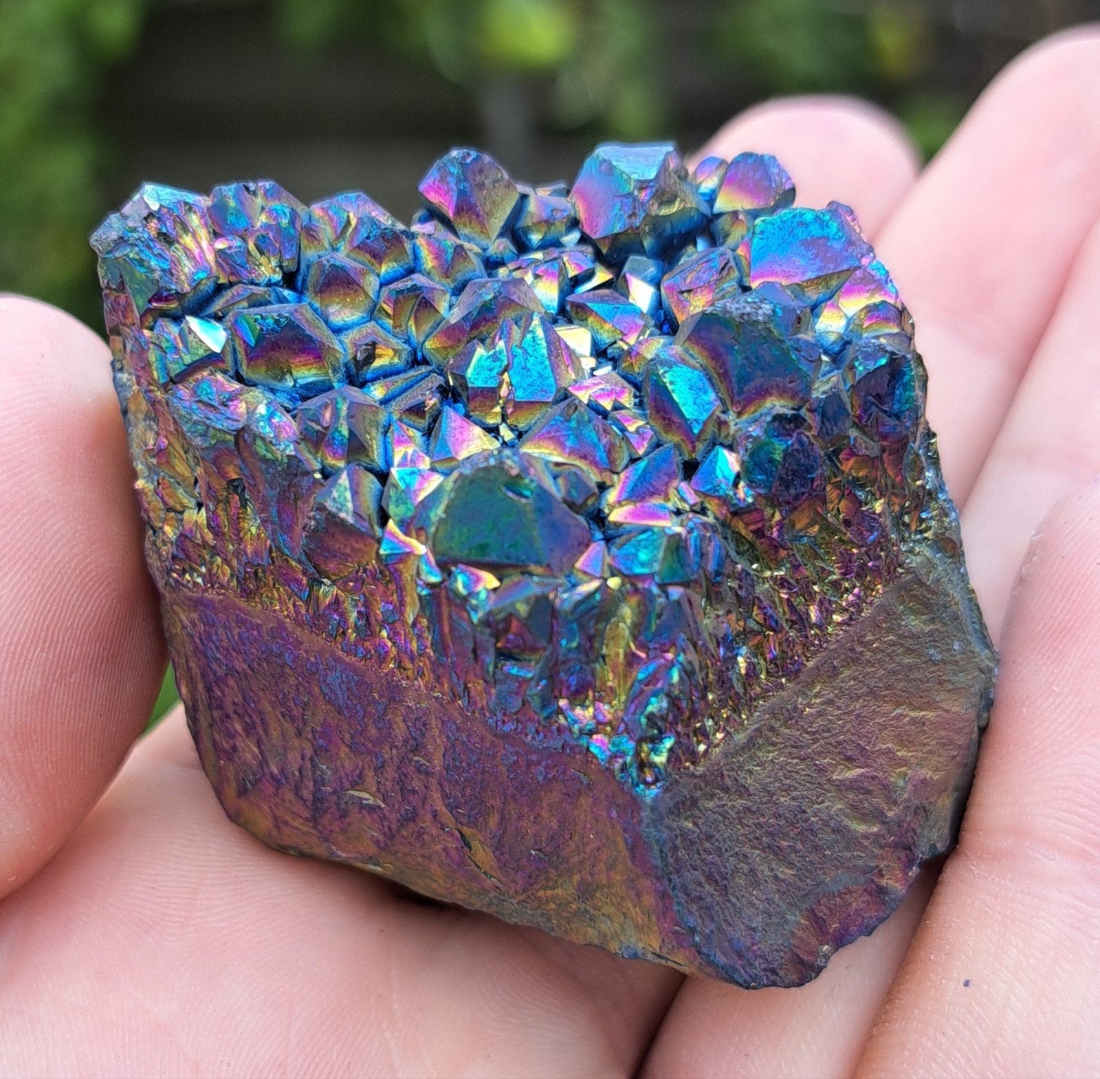 Titaniumkwarts edelsteen cluster kristal edelstenen clusters, Ophalen of Verzenden