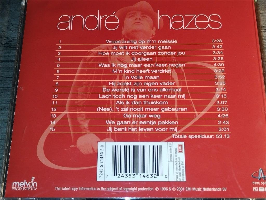 Andre Hazes - Zonder Zorgen [24 Bit], Ophalen of Verzenden, Zo goed als nieuw, Levenslied of Smartlap
