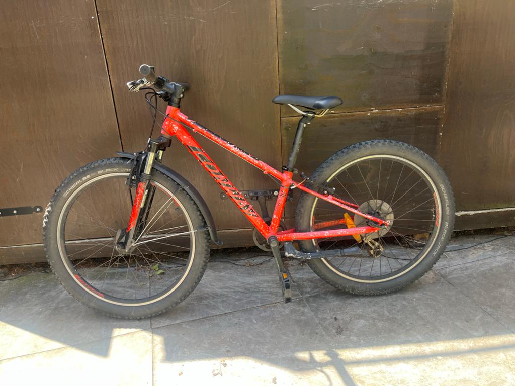 Conway mountainbike, rood, 24 inch, met versnellingen, Fietsen en Brommers, Fietsen | Mountainbikes en ATB, Ophalen, Gebruikt