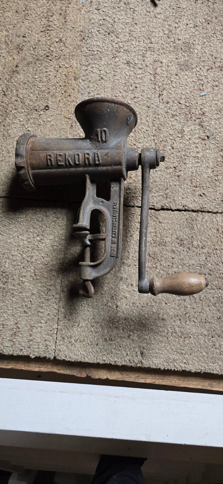 Vintage Rekord Gehaktmolen - Gietijzeren Keukenmachine, Ophalen of Verzenden