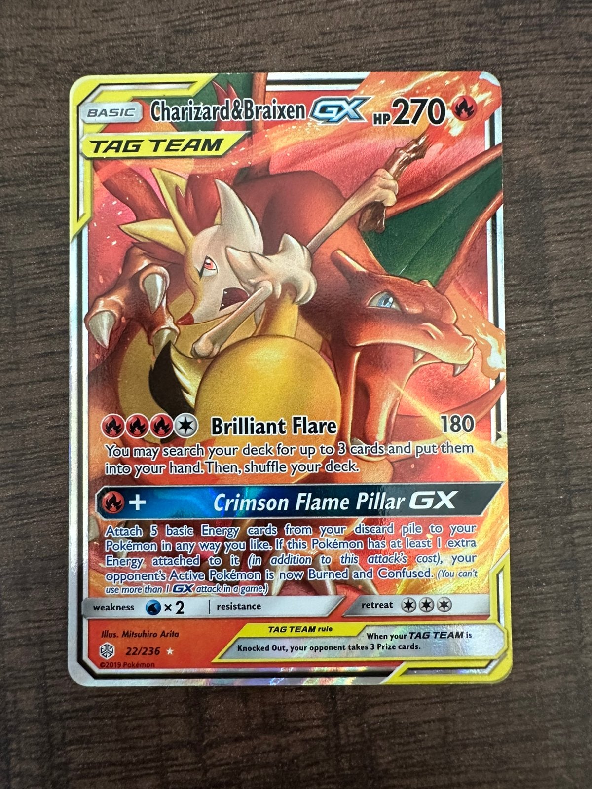 Charizard & Braixen GX 22/236, Ophalen, Zo goed als nieuw