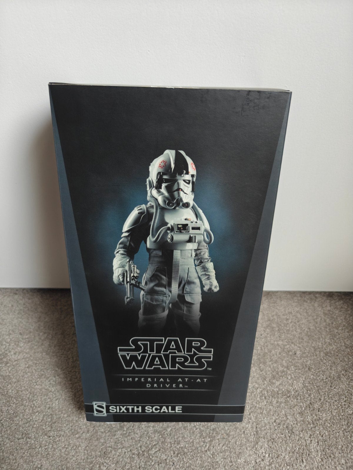Star Wars Sideshow Imperial AT-AT Driver (Hot Toys size), Ophalen of Verzenden, Zo goed als nieuw, Actiefiguurtje