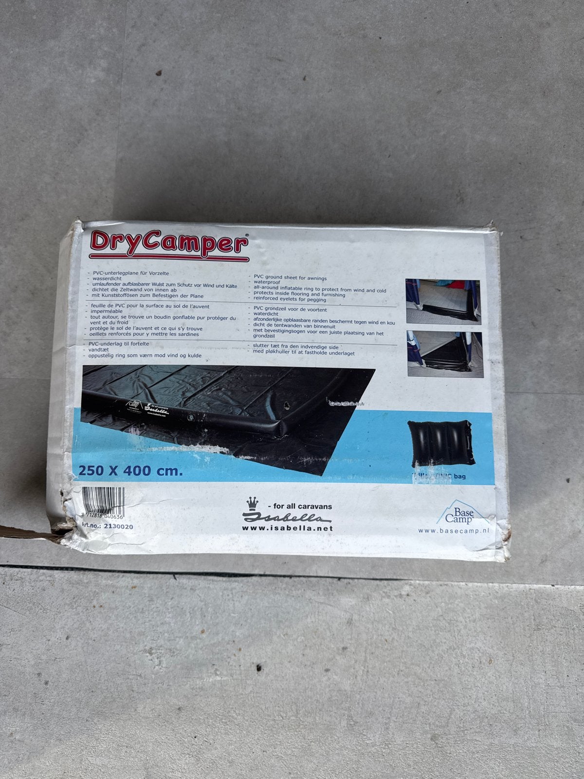 DryCamper PVC grondzeil 250x400 cm voor voortenten, Ophalen of Verzenden, Nieuw