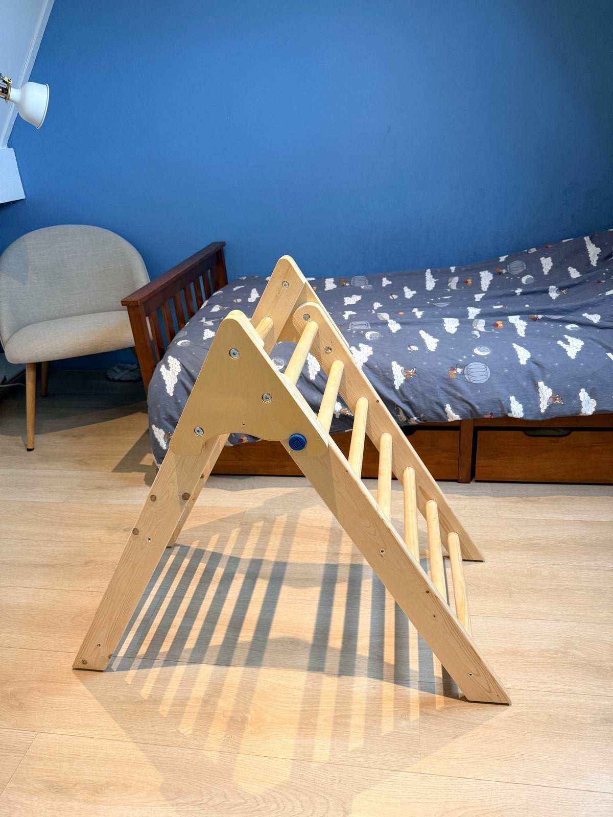 Pikler Driehoek Klimrek met Tentdoek - Zo goed als nieuw, Ophalen, Zo goed als nieuw, Klimwand