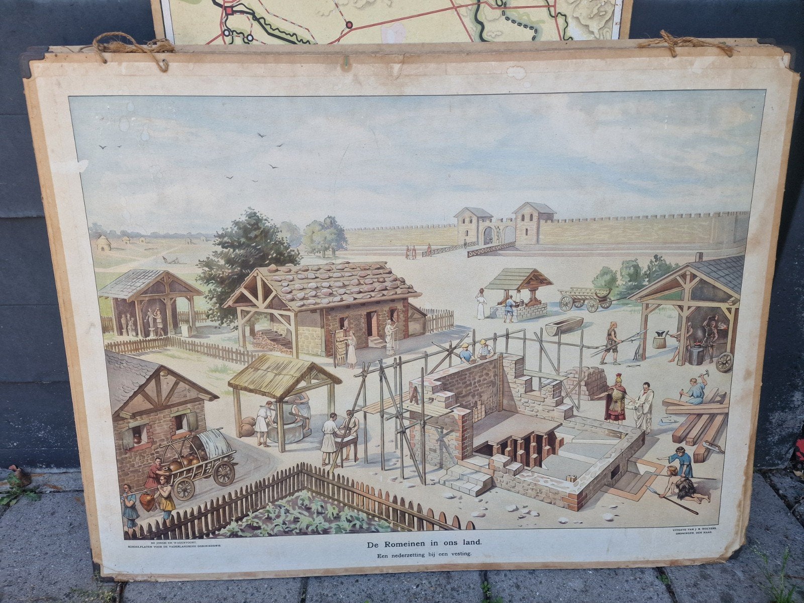 Schoolplaat: De Romeinen in ons land, Antiek en Kunst, Ophalen of Verzenden, Geschiedenis
