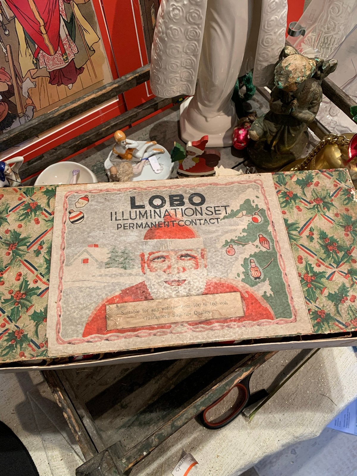 Antieke Lobo Kerstverlichting Set - Permanent Contact, Diversen, Kerst, Gebruikt, T, Ophalen of Verzenden, N