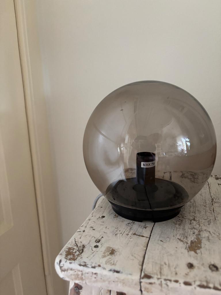 Nachtlampje, Huis en Inrichting, Lampen | Tafellampen, Ophalen, Gebruikt, Glas, Minder dan 50 cm