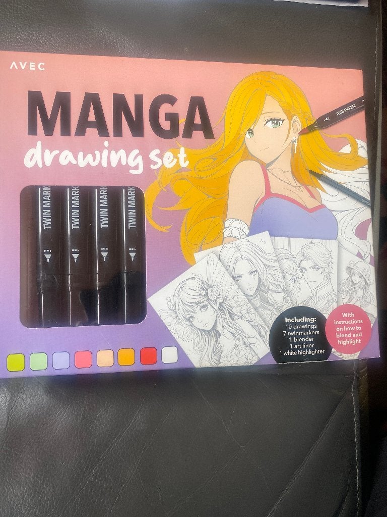 AVEC Manga Tekenset - Compleet met stiften en tekeningen, Ophalen of Verzenden, Nieuw, Overige typen