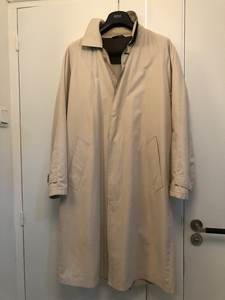 Trenchcoat zand/bruine details, topmerk Falabella, als nieuw, Maat 48/50 (M), Beige, Nieuw, Ophalen of Verzenden