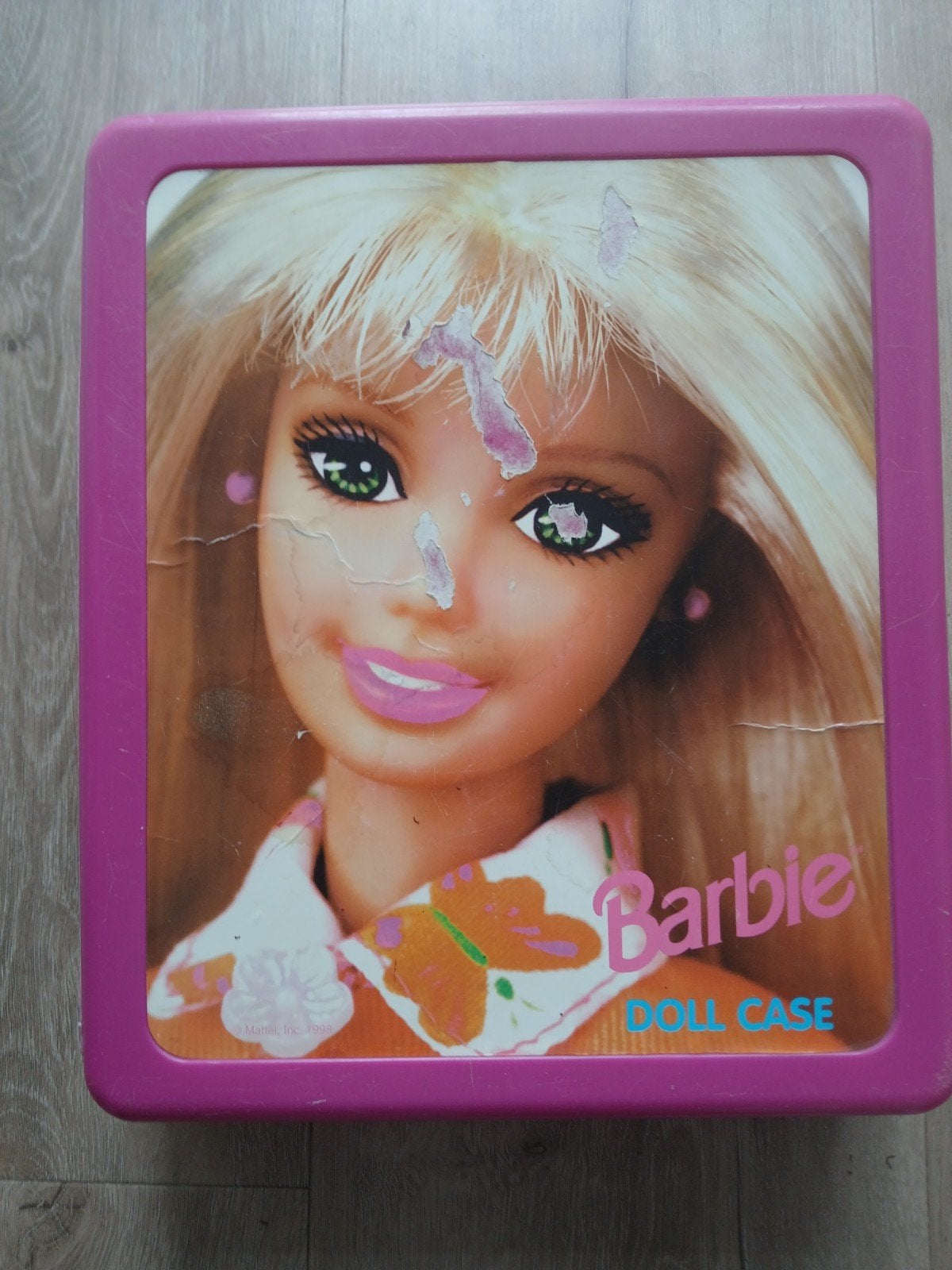 Vintage Barbie koffer - Roze, Ophalen of Verzenden, Gebruikt
