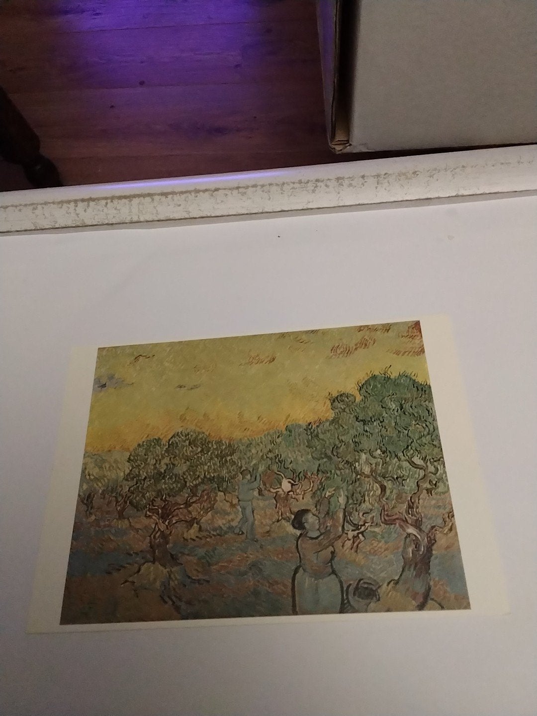 kaart Vincent van Gogh - Olijfgaard met plukkende figuren, Ophalen of Verzenden