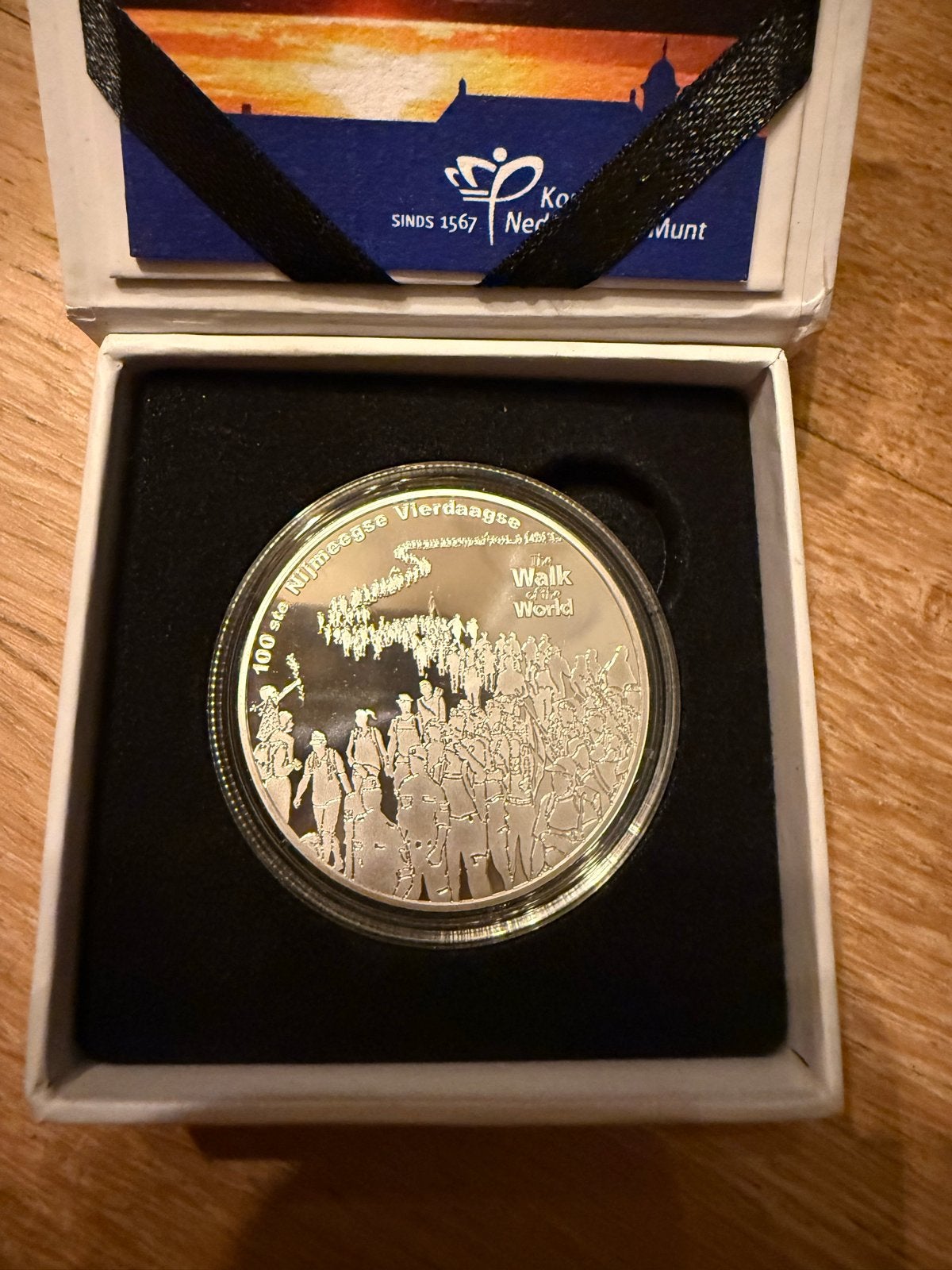100ste Nijmeegse Vierdaagse Penning Zilver, Ophalen of Verzenden, Zilver, Nederland