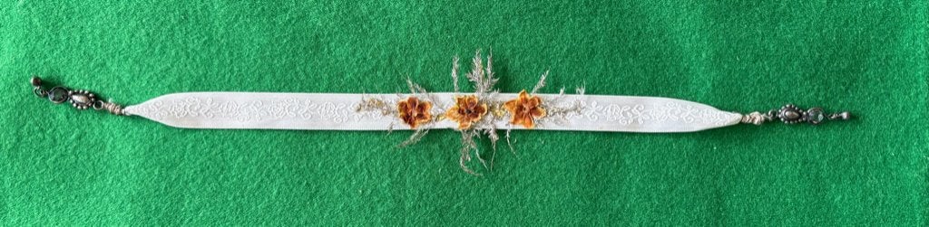 Halsband (Choker), Ophalen of Verzenden, Gebruikt, Wit, Overige materialen