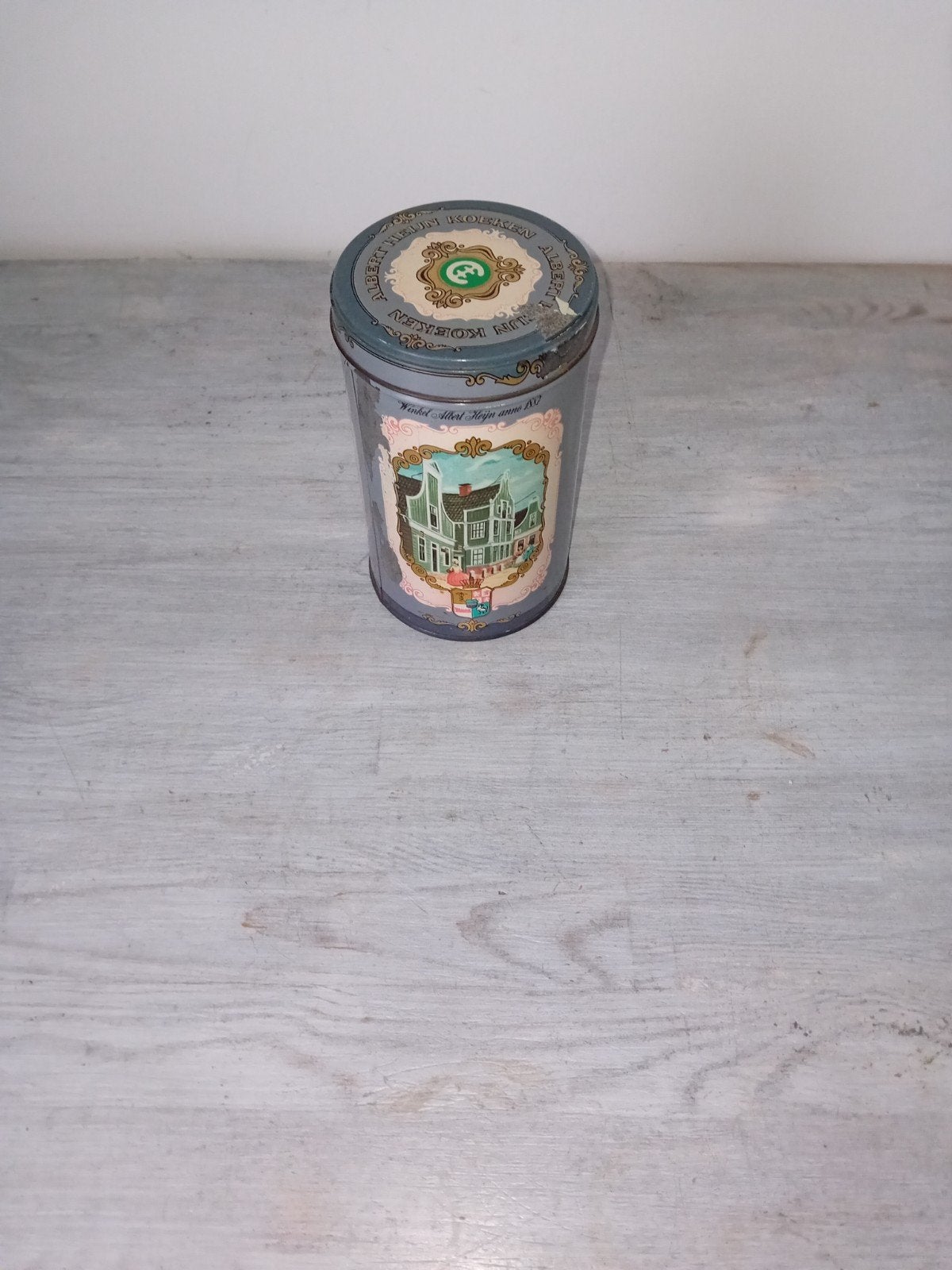 Vintage Albert Heijn Koekenblik - Oud Hollands Huis, Antiek en Kunst, Ophalen